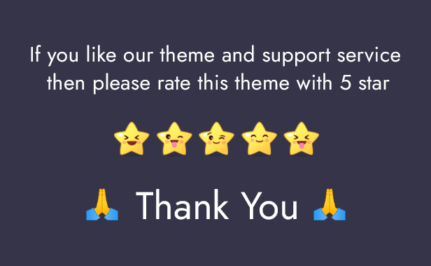 Please rate this theme with 5 Star