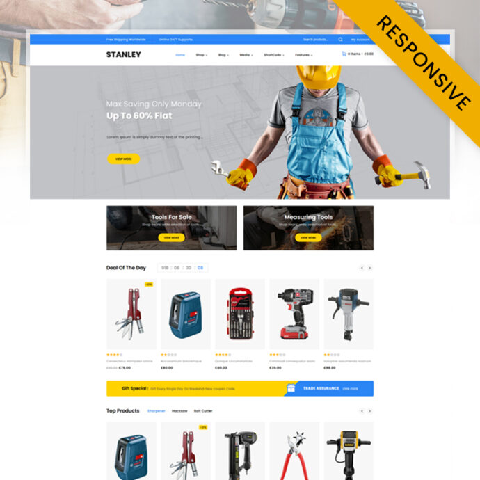 Stanley - Tools Hardware Store WooCommerce Theme