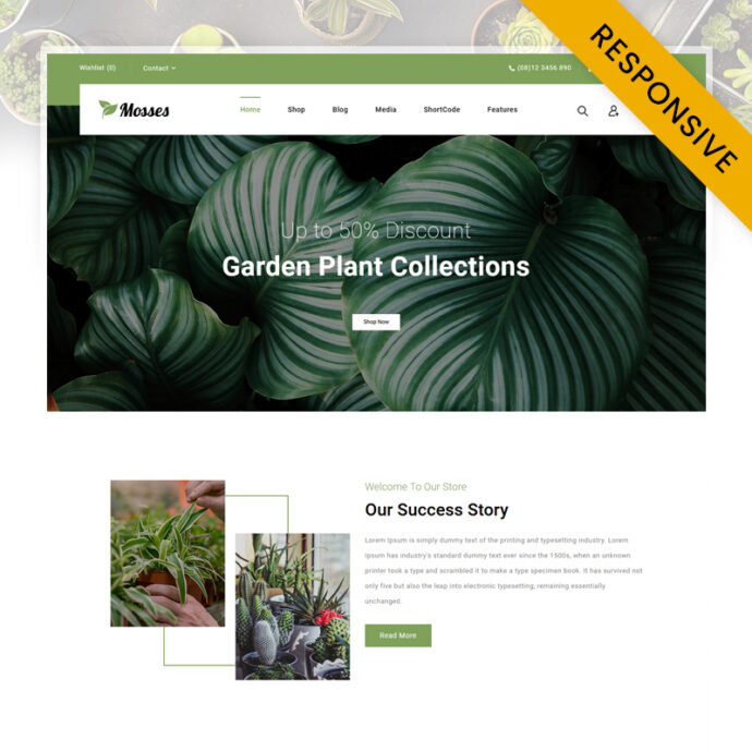 Mosses - Garden Plant Store WooCommerce Theme