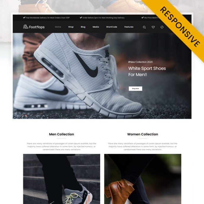 Footflops - Online Shoes Store WooCommerce Theme