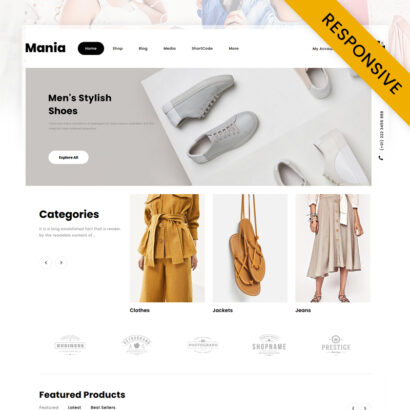 Mania - Online Fashion Store WooCommerce Theme