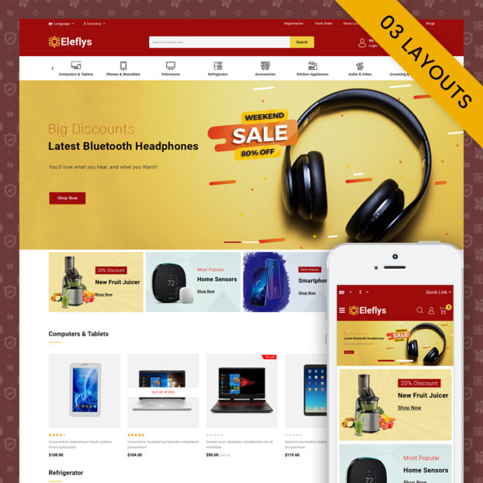 Eleflys - Mega Electronics OpenCart 3.x Responsive Theme