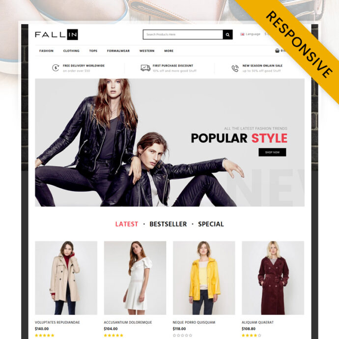 Fallin - Fashion Store OpenCart Theme