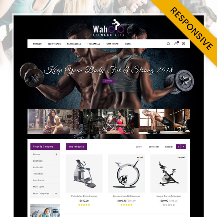 Fitness Life - Gym Equipment Store OpenCart Theme
