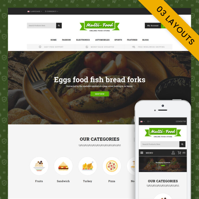 Multi Shop - OpenCart 2 & 3 Responsive Theme