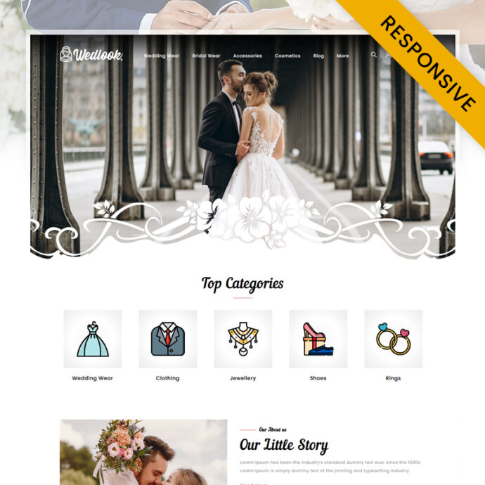 Wedlook - Wedding Wear Store PrestaShop Theme