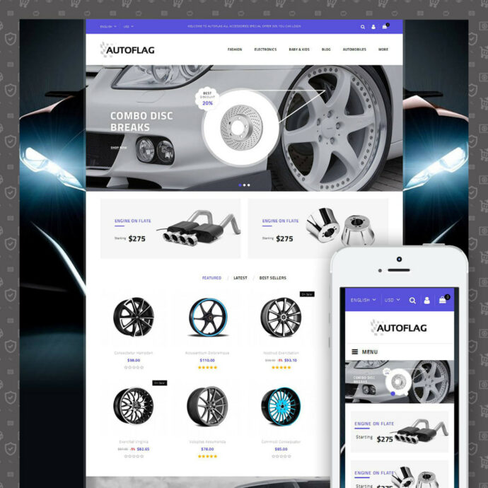 AutoFlag - AutoParts Store Prestashop Theme