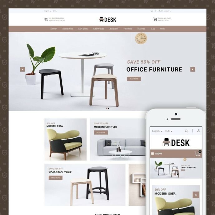 Desk - Furniture Store Prestashop Theme