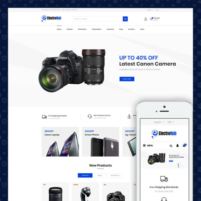 ElectroHub - Electronics Store Prestashop Theme