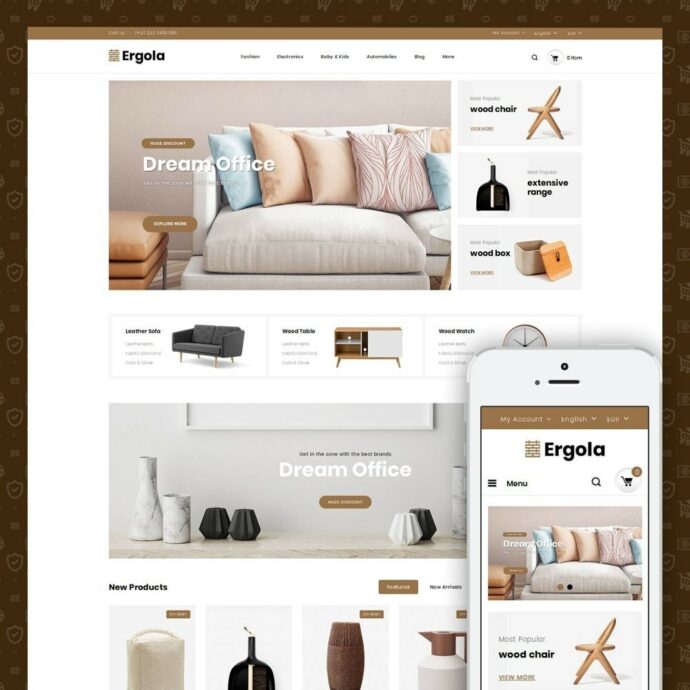 Ergola - Online Furniture Store Prestashop Theme