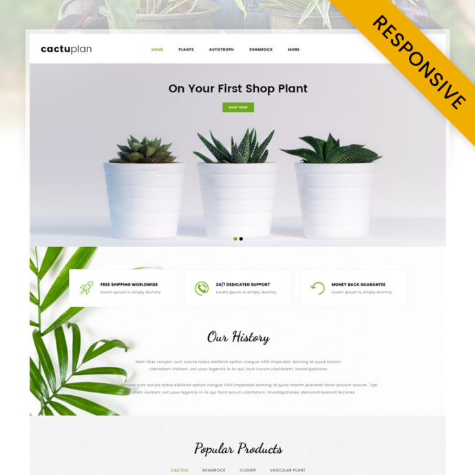 Cactuplan Plant Store OpenCart Theme