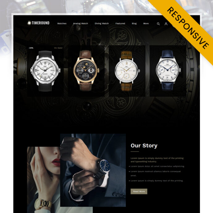 TimeRound - Watch Store OpenCart Theme