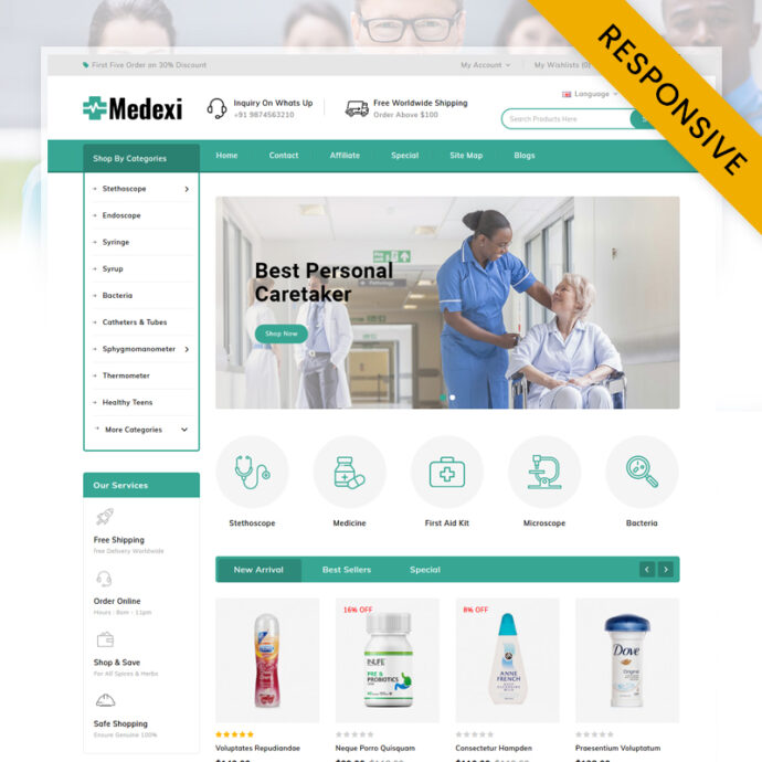 Medexi - Medical Store OpenCart Theme