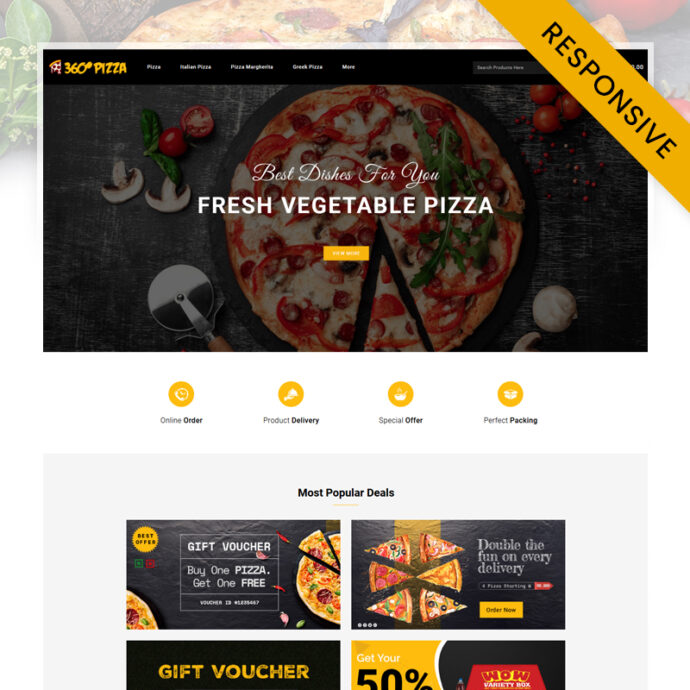 PizzaMart - Online Pizza Store OpenCart Theme
