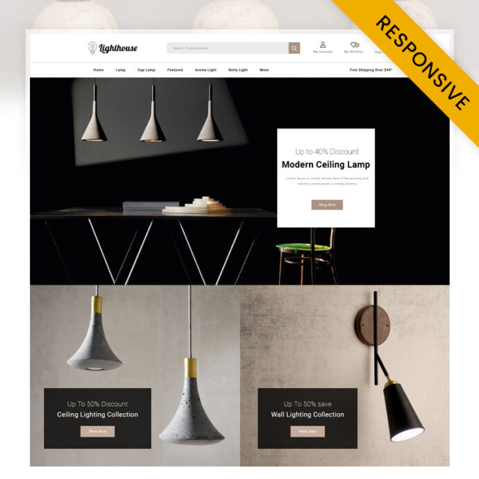 LightHouse - Modern Lamp Store OpenCart Theme