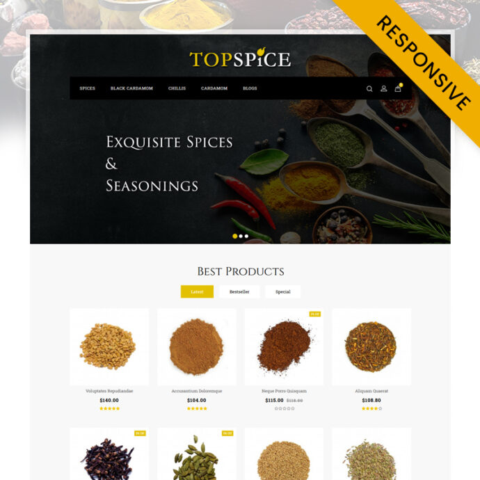 Top Spice Store OpenCart Theme
