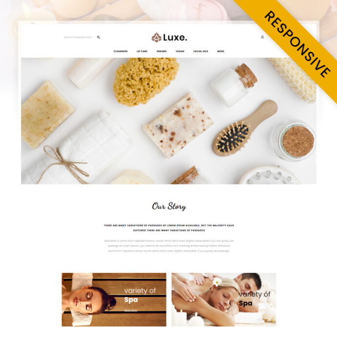 Luxe Spa Store OpenCart Theme