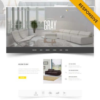 Gray Furniture Store OpenCart Theme