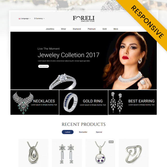 Foreli - Jewelry Store OpenCart Theme