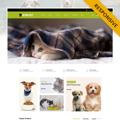 Bobcat - Pets & Animals Store OpenCart Theme