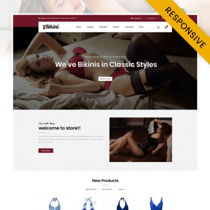Bikini - Lingerie Store OpenCart Theme