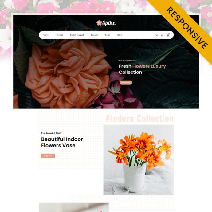 Spike - Fresh Flowers Store OpenCart Theme