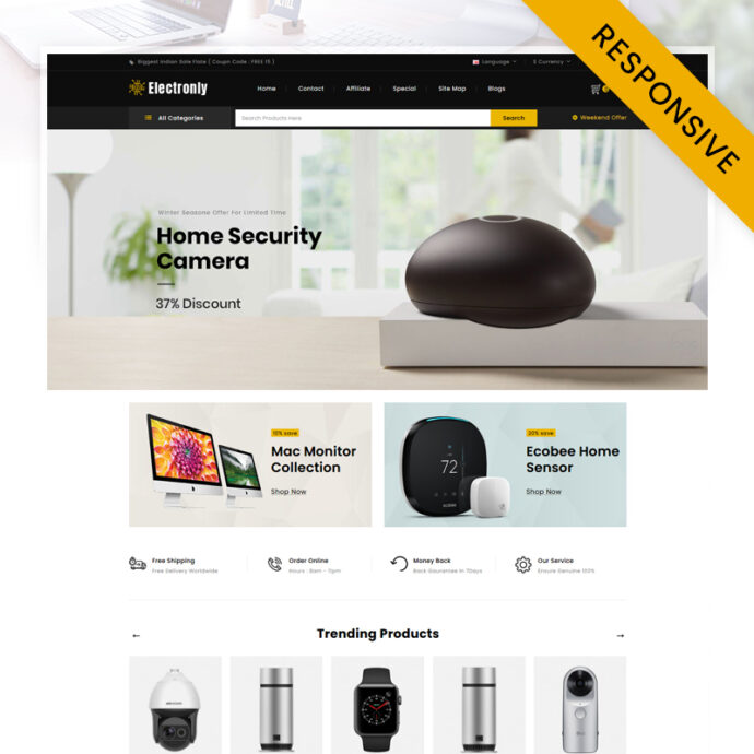 Electronly - Digital Store OpenCart Theme