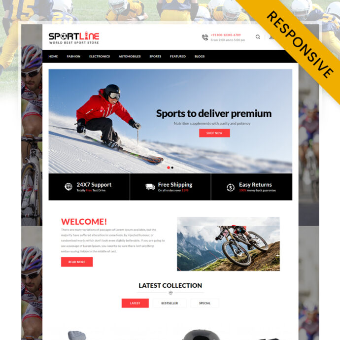 Sport Line - Sports Store OpenCart Theme