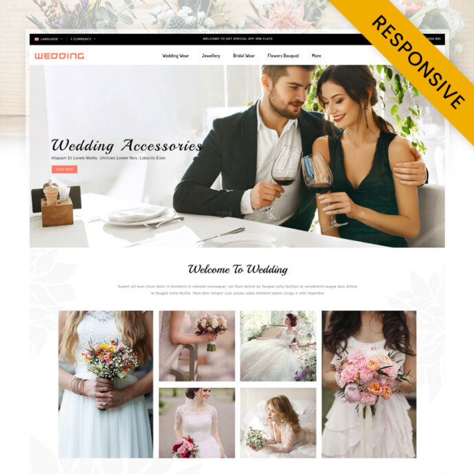 Wedding Collection Store OpenCart Theme