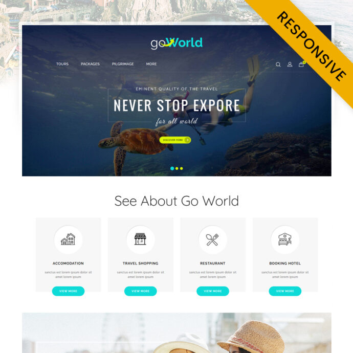 Go World - Travel Store OpenCart Theme