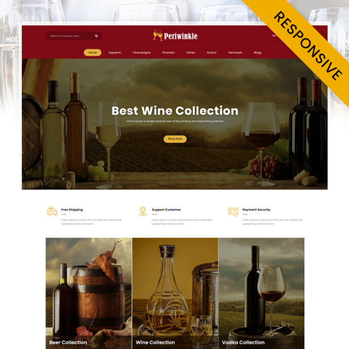 PeriWinkle - Wine Store OpenCart Theme