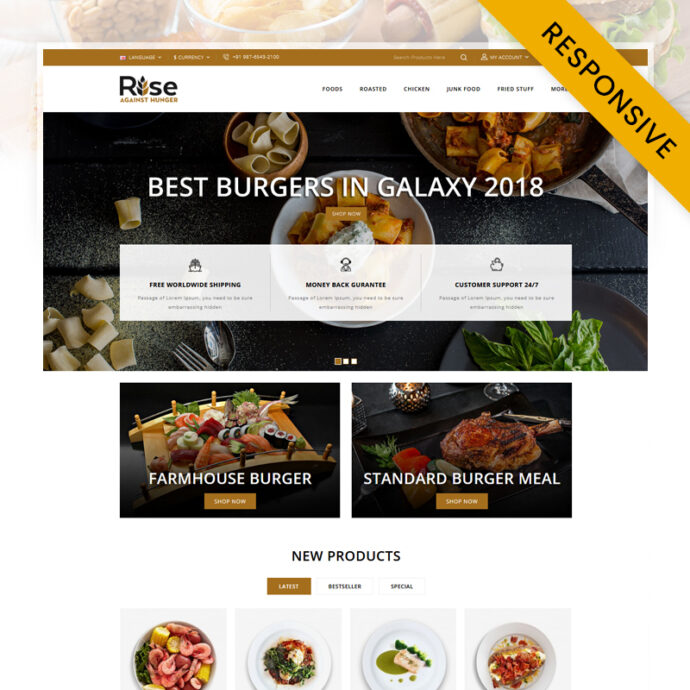 RISE - Food Store OpenCart Theme