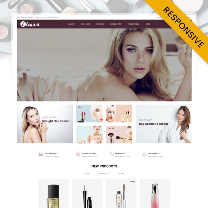Elegant Cosmetic Store OpenCart Theme