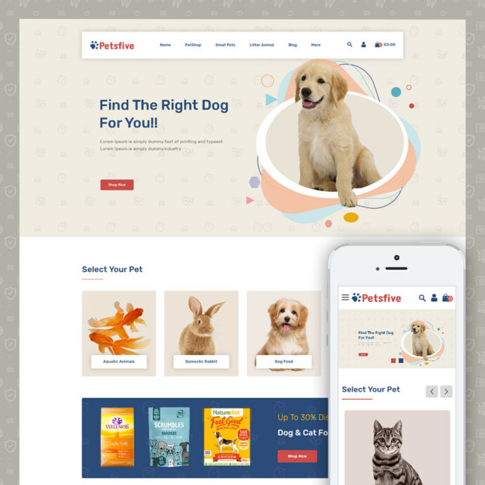 Petsfive - Pet & Animal Store Prestashop Theme