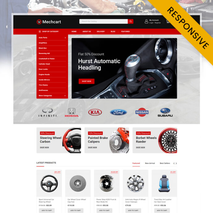 Mechcart AutoParts Store Prestashop Responsive Theme