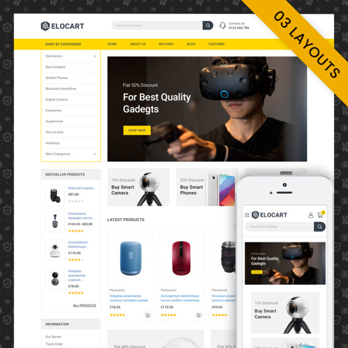 Elocart - Electronics & Tools & Furniture Store OpenCart 3 Responsive Theme