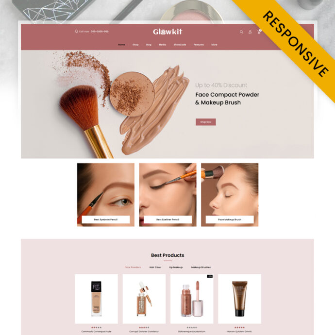 Glowkit - Beauty Store WooCommerce Responsive Theme