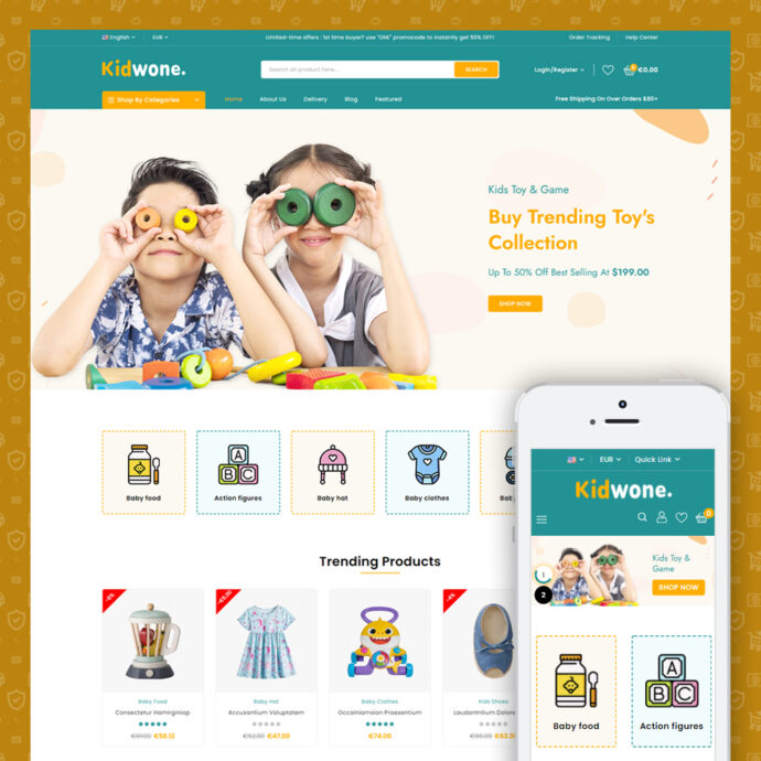 Kidwone - Kids & Toys Store Prestashop Theme