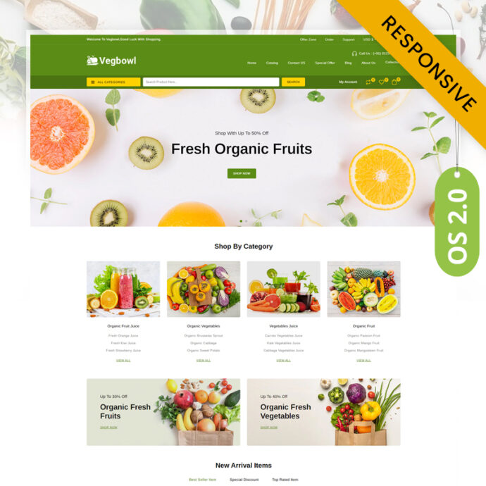 Vegbowl - Fresh Organic Store Shopify Theme