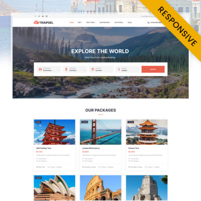 Traipsel - Tourism & Travel Agency Elementor WordPress Theme