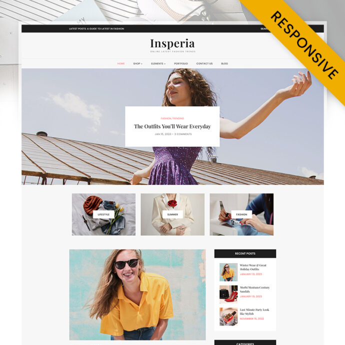 Insperia – Lifestyle & Fashion Blog Elementor WordPress Theme