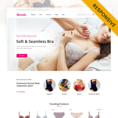 Skimsla - Lingerie & Underwear Elementor WooCommerce Responsive Theme