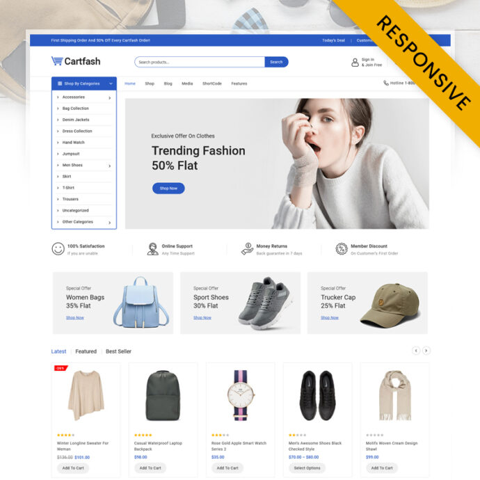 Cartfash - Mega Fashion Store WooCommerce Responsive Theme