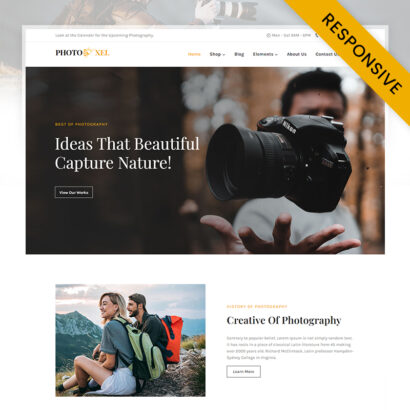 Photoxel - Photographer Personal Portfolio Elementor WordPress Theme