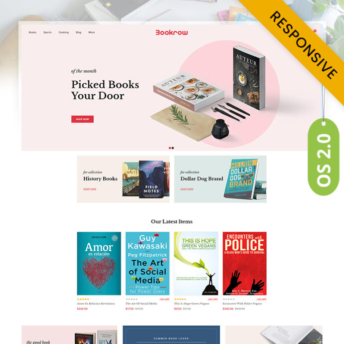 Bookraw - Book Store Shopify 2.0 Responsive Theme
