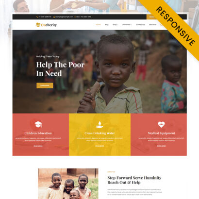 Oncherity - Charity, Donation, Nonprofit Elementor WordPress Theme