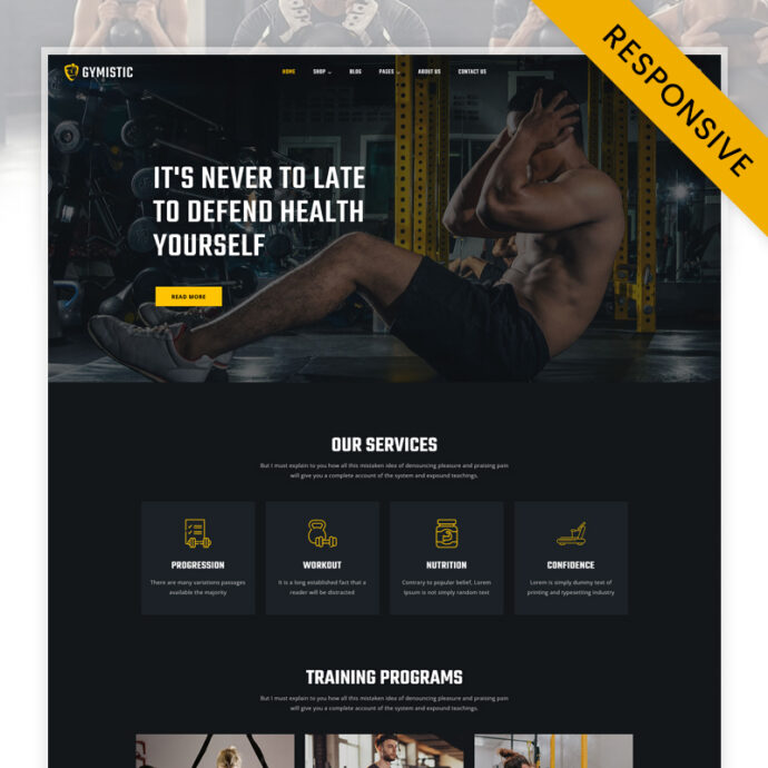 Gymistic - Gym Fitness Elementor WordPress Theme