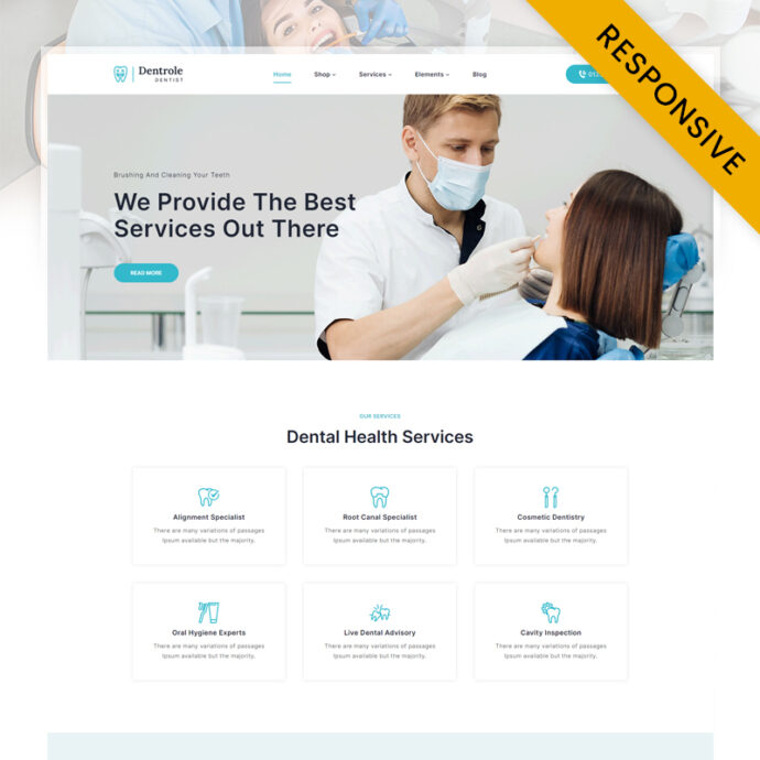 Dentrole - Dentist, Dental Clinic and Medical Elementor WordPress Theme