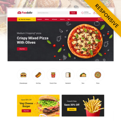 Foodoliv - Fast Food Restaurant Store Prestashop Responsive Theme
