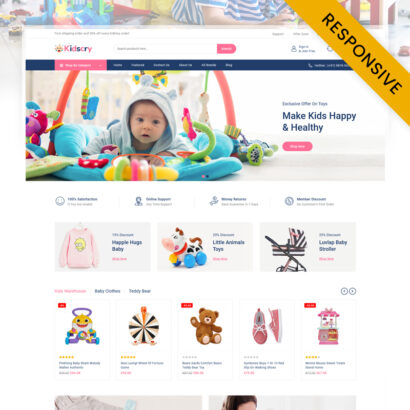 KidsCry – Kids Fashion and Toy Store Prestashop Responsive Theme